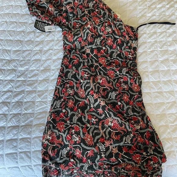 Isabel Marant floral one shoulder Esther mini dress - Picture 12 of 14